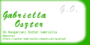 gabriella oszter business card
